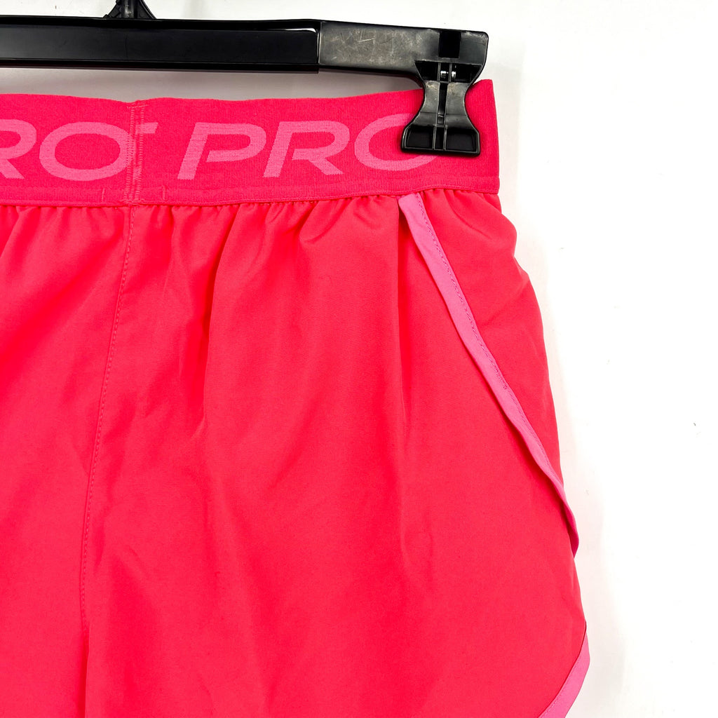 NIKE Women's Pro Tempo Mid-Rise Shorts XS Pinksicle Hot Punch Athletic NWT