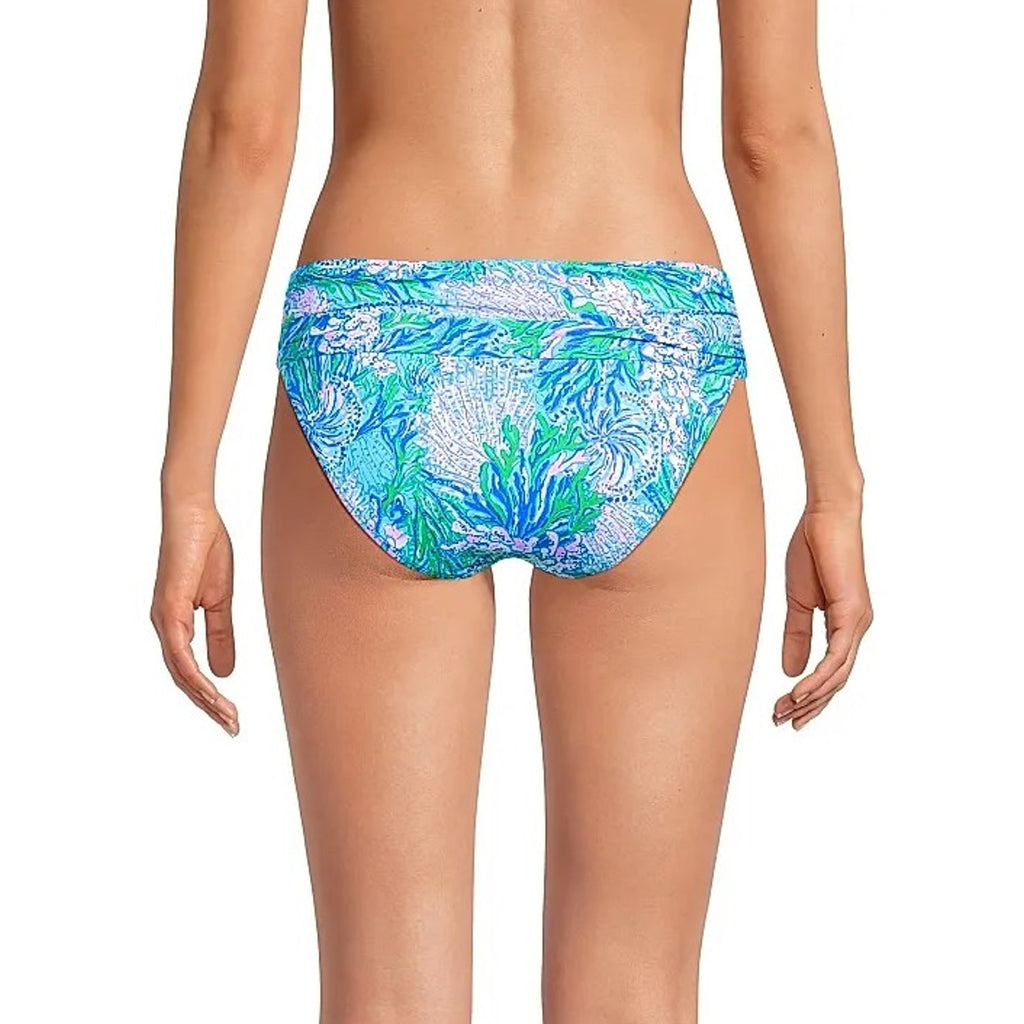 LILLY PULITZER Lagoon Twisted Hipster Bikini Bottom US 4 Blue Las Olas Aqua NWT