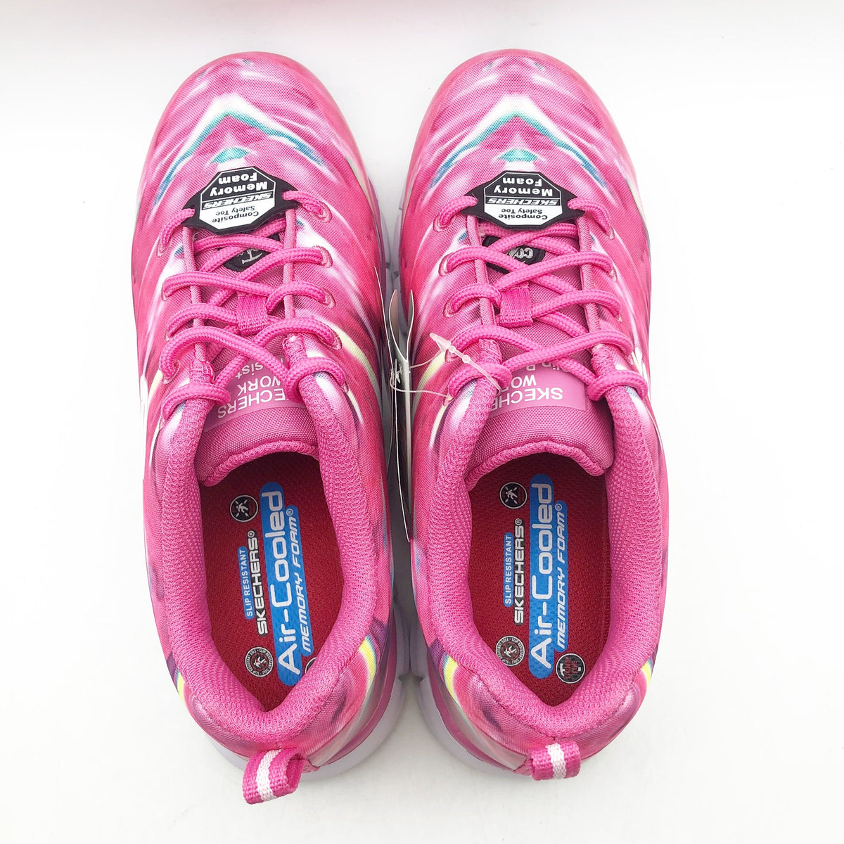 Skechers Women's Sure Track Work Shoes Size 7.5 Hot Pink Comp Toe SR NIB
