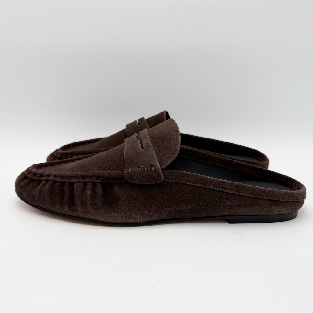 Steve Madden Womens Rafe Loafers Size 12 Chocolate Brown Suede Slip On NWOB