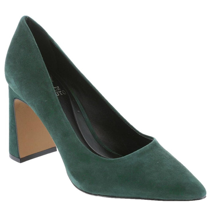 Vince Camuto Womens Dalmanara Pumps Size 6.5 M Evergreen Green Suede Heels NWOB