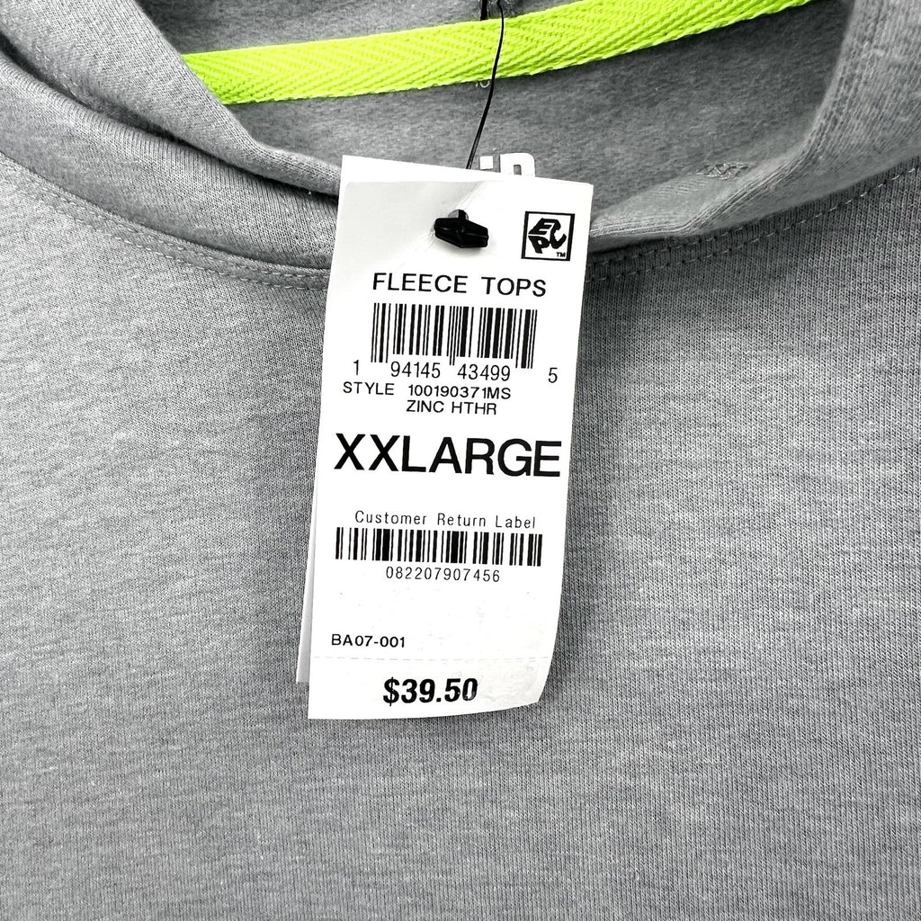 IDEOLOGY Women's Fleece Hoodie XXL Grey Zinc Heather Sweatshirt NWT