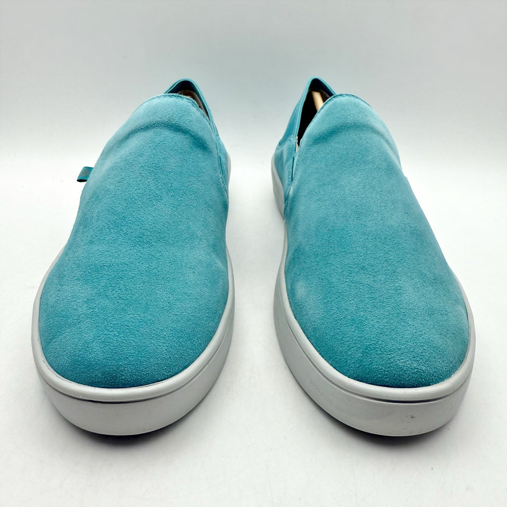 Spenco Womens Saylor Slip On Casual Shoes Size 8 WIDE Blue Leather NIB