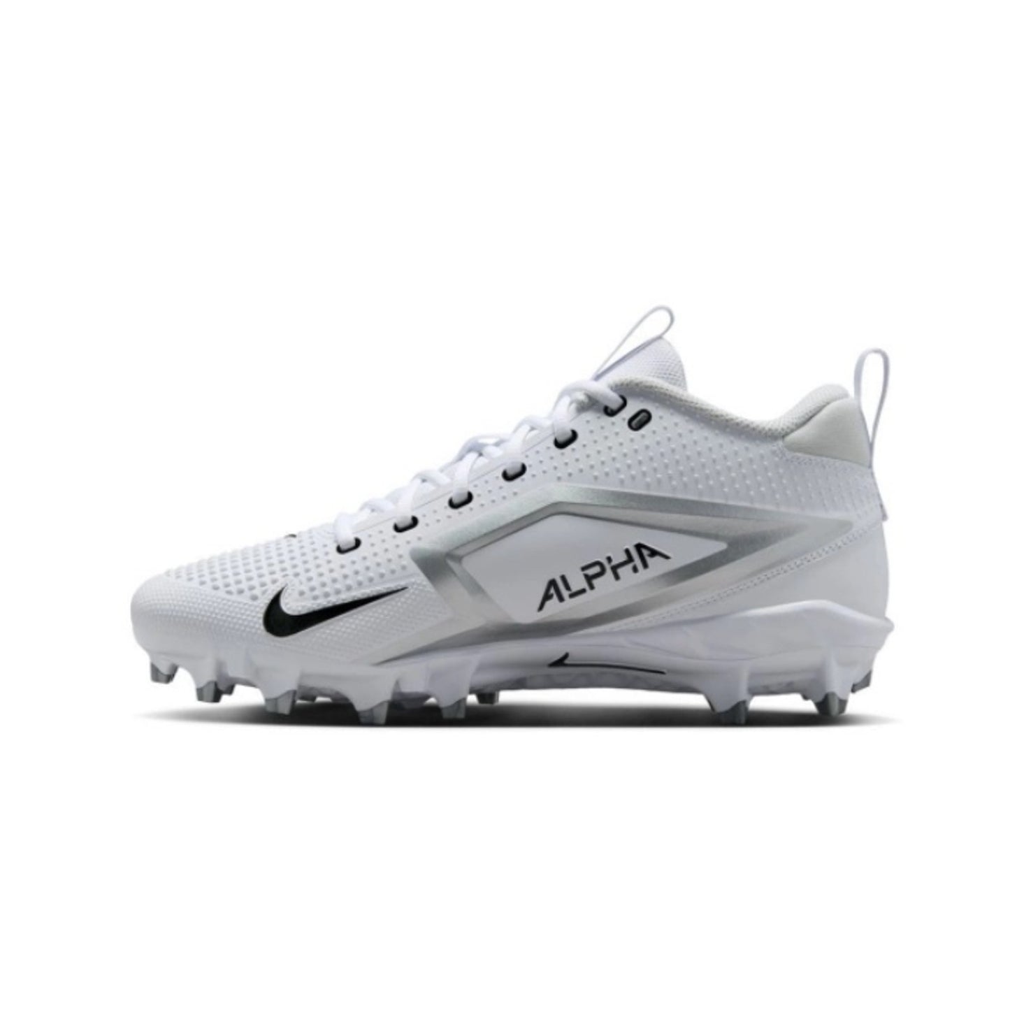 Nike Alpha Menace Mens 4 Varsity Molded Football Cleats 13 White Black NWOB