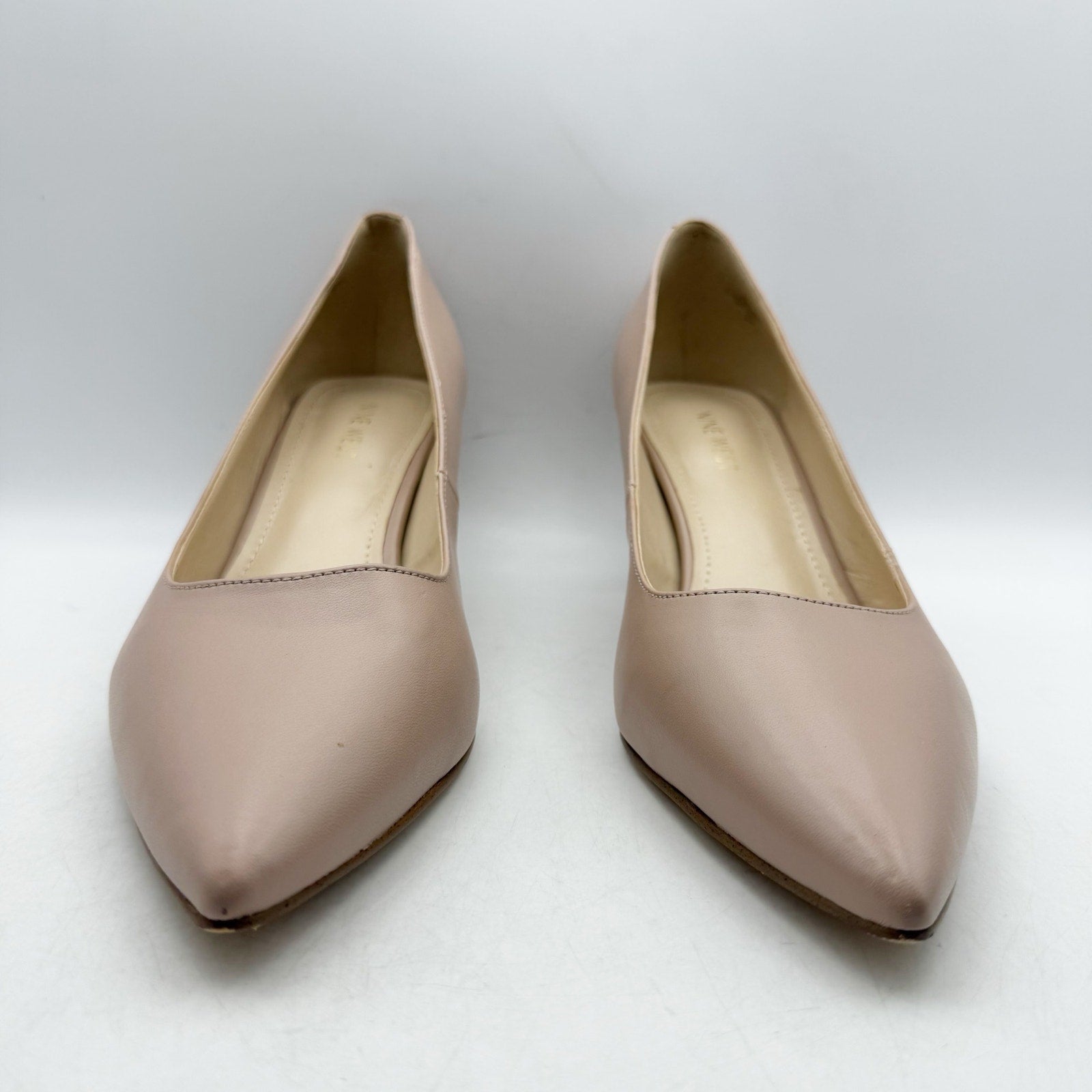 Nine West Womens lSSA Pumps Size 11 M Beige Nude Leather NWOB