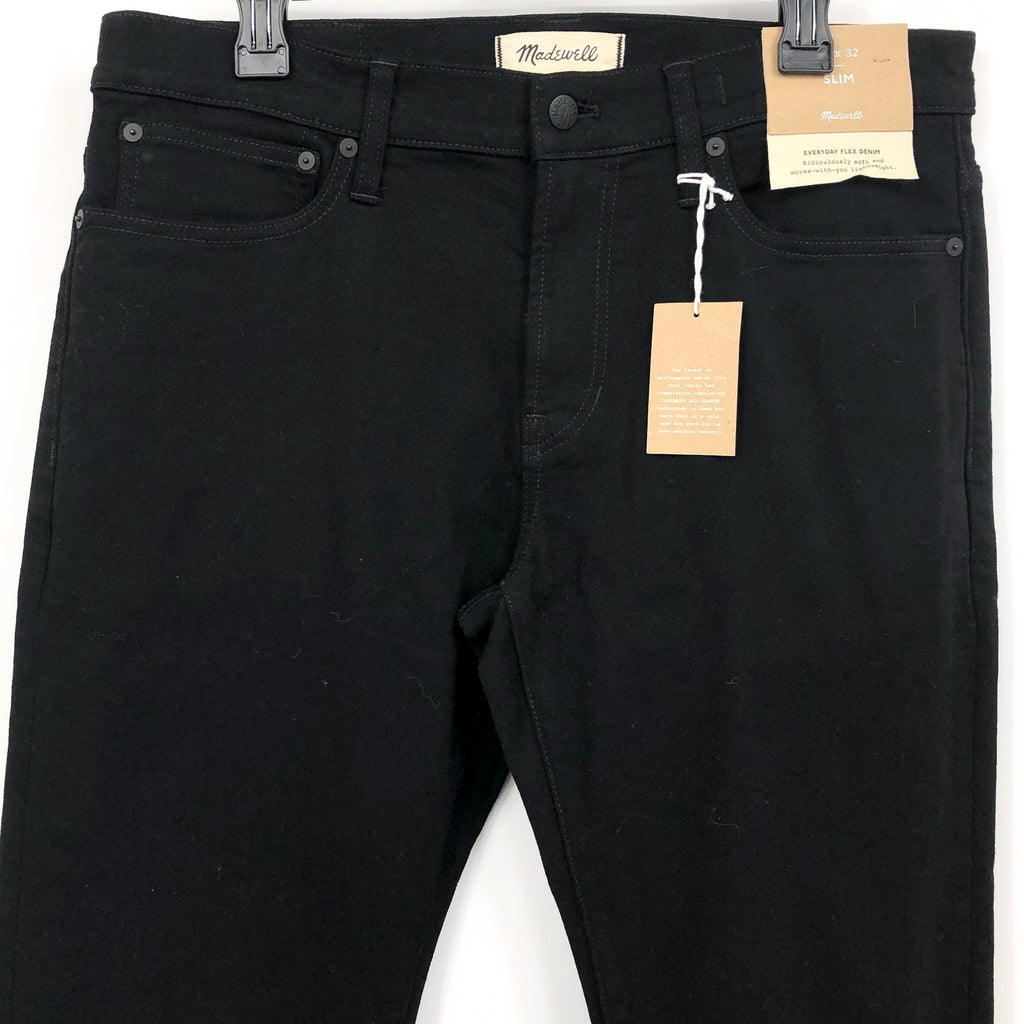 MADEWELL Men's Slim Jeans 33x32 Black Bainhart Wash COOLMAX Denim ND479 NWT