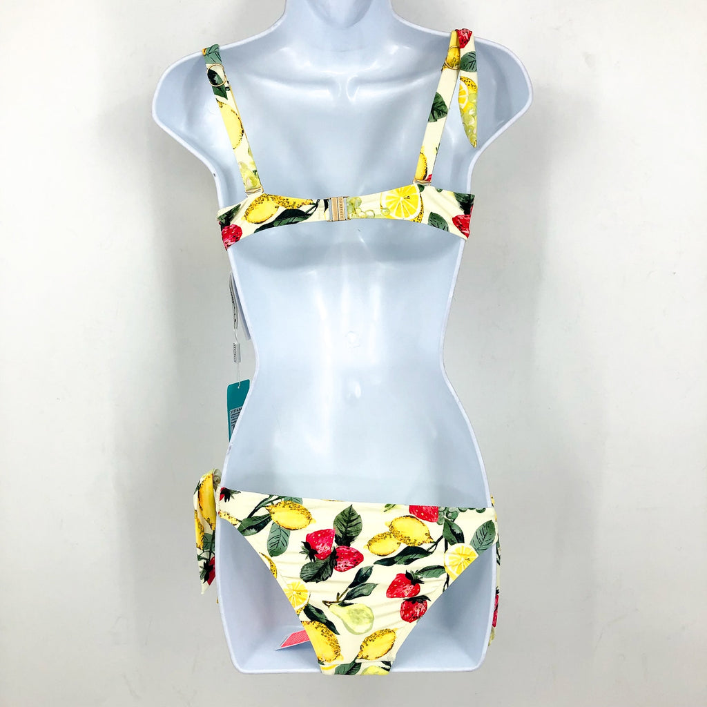 SEAFOLLY Wrap Front Bralette & Bikini Bottom Set 4(Top) 2(Bottom) Lemoncello NWT