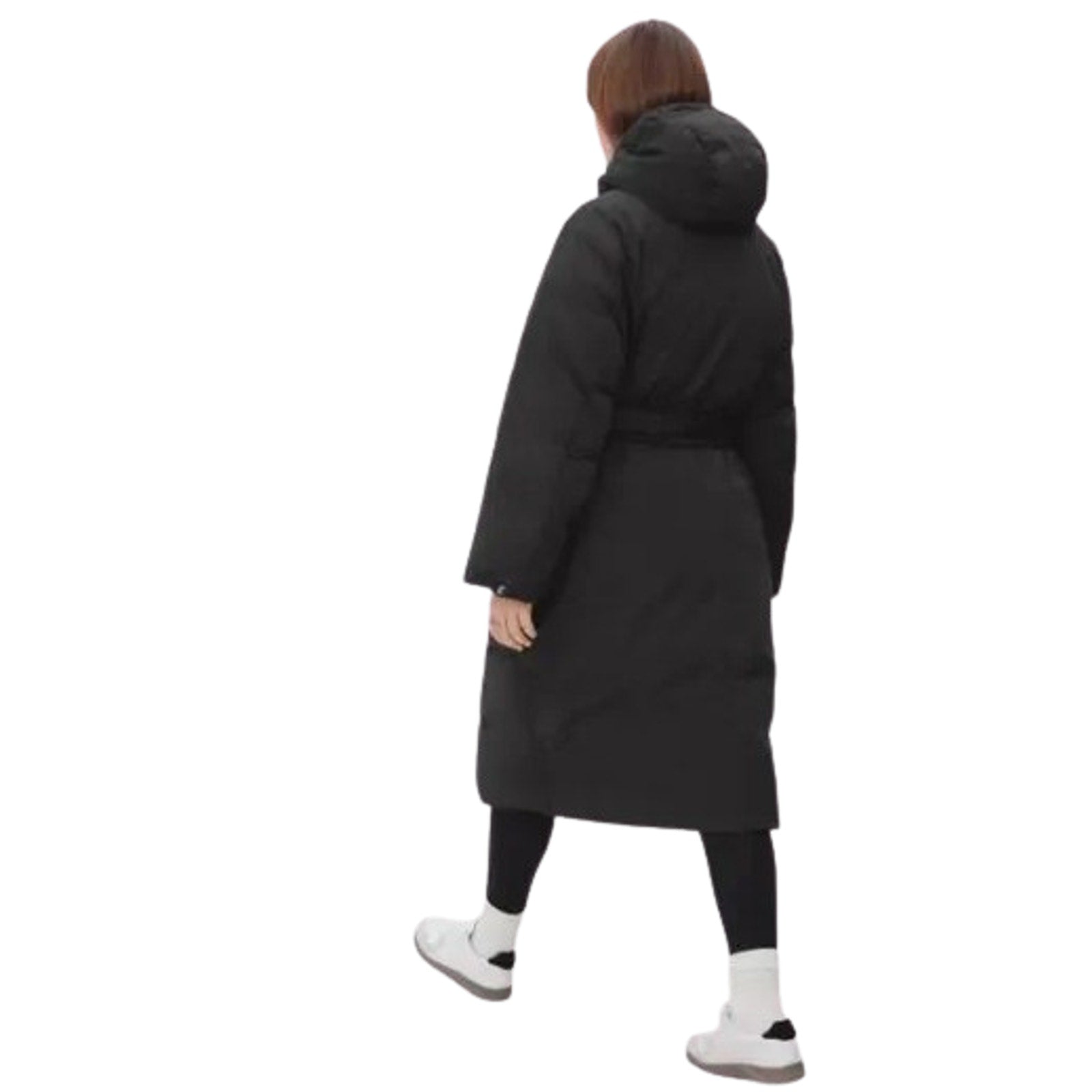 EVERLANE Women's Duvet Puffer Down Coat Medium Black Belted Hooded NWT