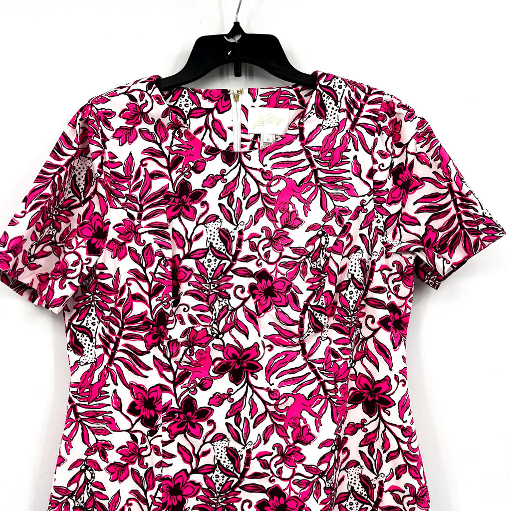 LILLY PULITZER Mila Short Sleeve Dress Size 16 Pink Elderflower Blossom NWT