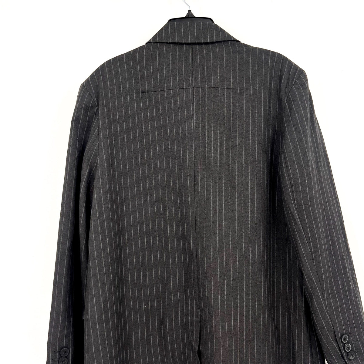 TOPSHOP Women's Oversized Tailored Dad Blazer Jacket Size 8 Grey Pinstripe NWT