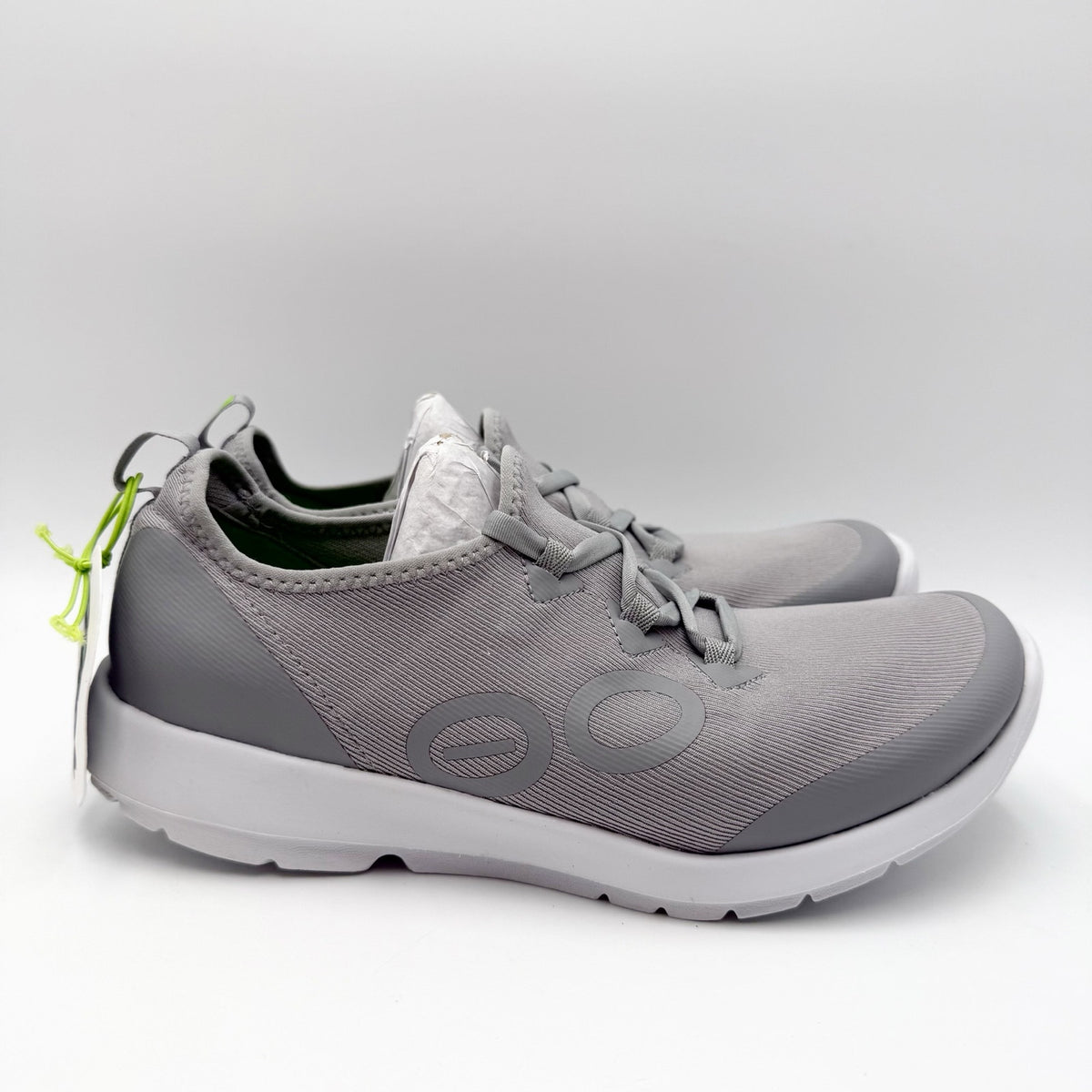 OOFOS Womens OOmg Sport LS Sneakers Size 10 EU 41 Grey White NIB
