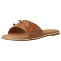 Johnston & Murphy Womens Shayla Slide Sandal US 10 M Tan Leather Embellished NIB