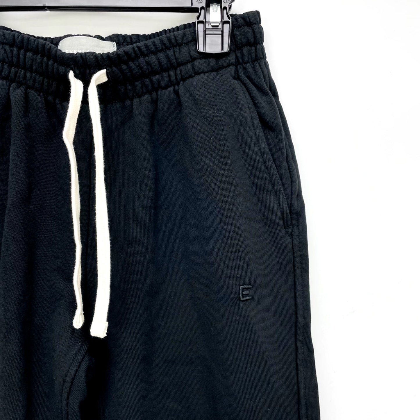 Everlane Womens The Track Jogger Sweatpants Black Organic Cotton Small