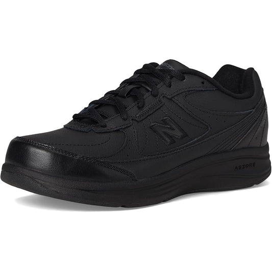 New Balance Womens 577 Walking Sneakers US 9 Wide Black Leather Athletic NIB