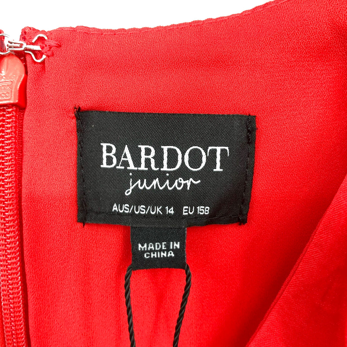 BARDOT Girl's Winona Wrap Dress Size 14 Fire Red Long Sleeve Ruffle NWT