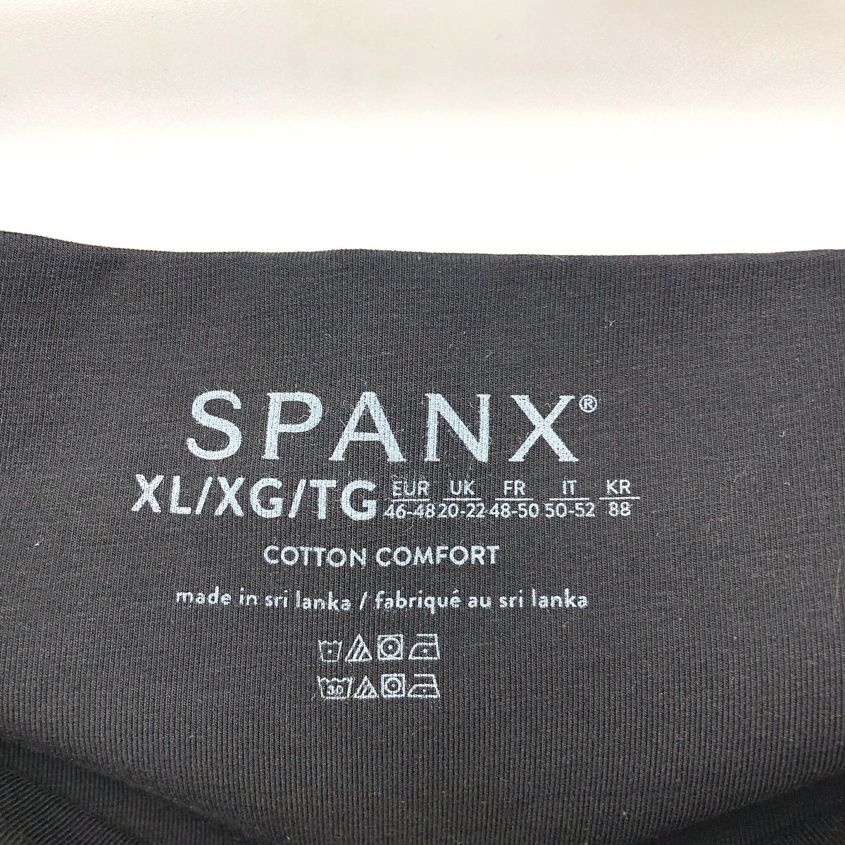 SPANX Women's Shaping Cotton Control Boy Short XL Very Black 40051R NWT