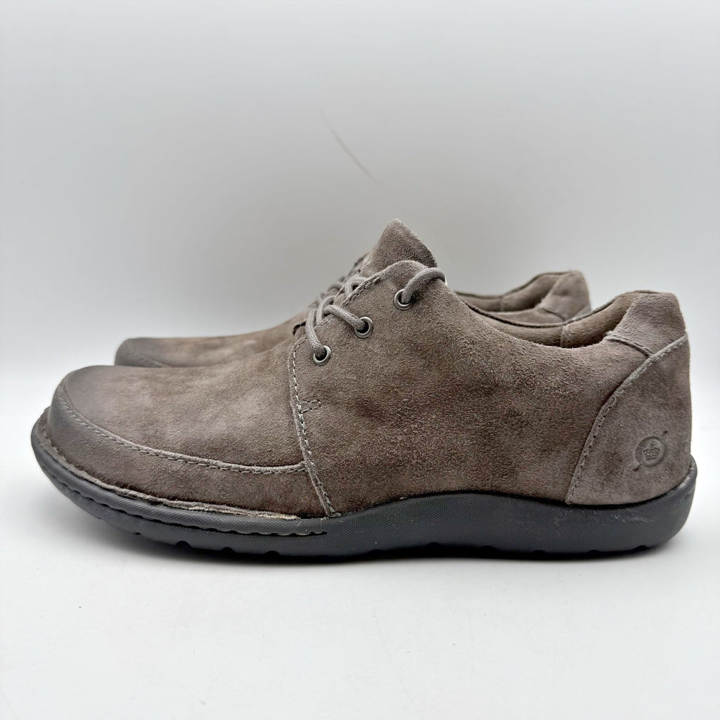 Born Mens Nigel 3-Eye Shoes US 8 M EU 41 Grey Distressed Leather NIB