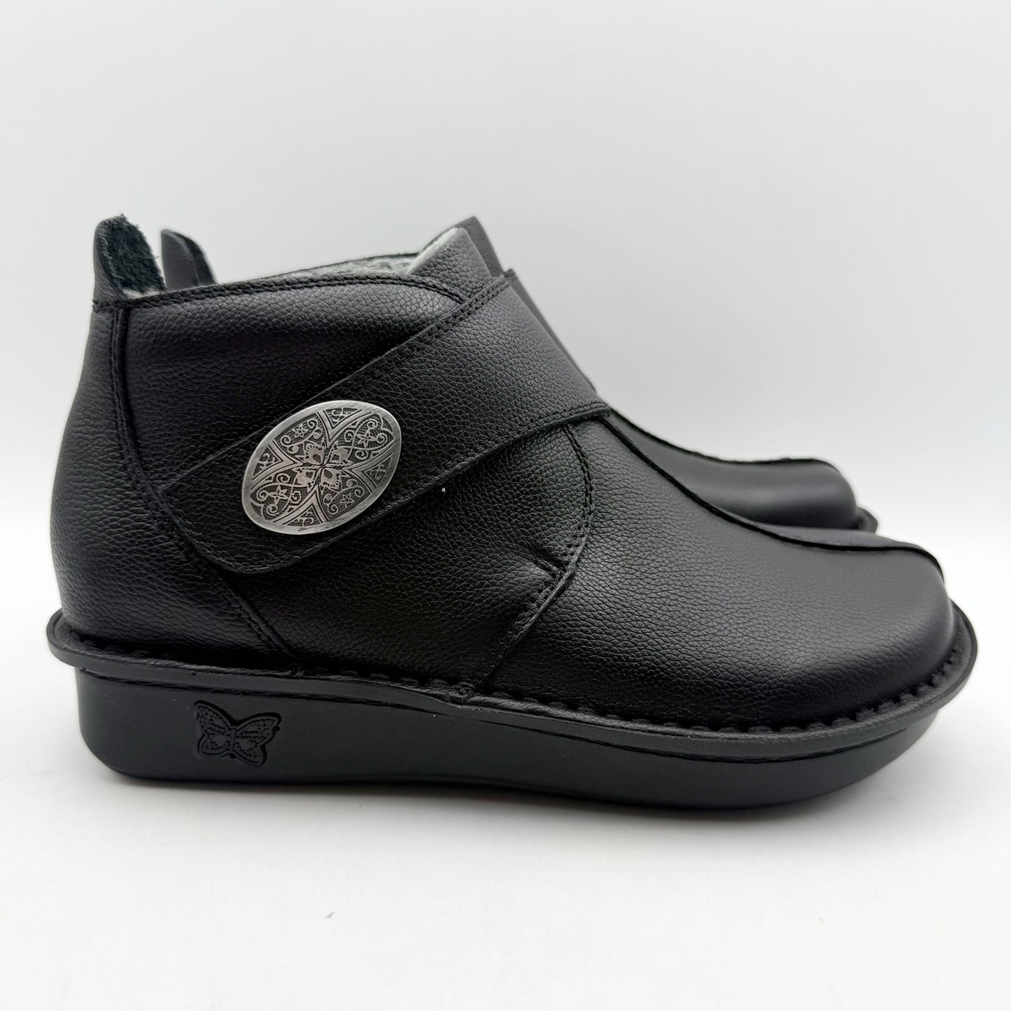 Alegria Womens Caiti Ankle Booties EU 35 US 5-5.5 Black Leather NIB