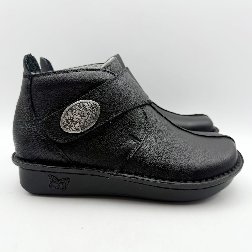 Alegria Womens Caiti Ankle Booties EU 35 US 5-5.5 Black Leather NIB