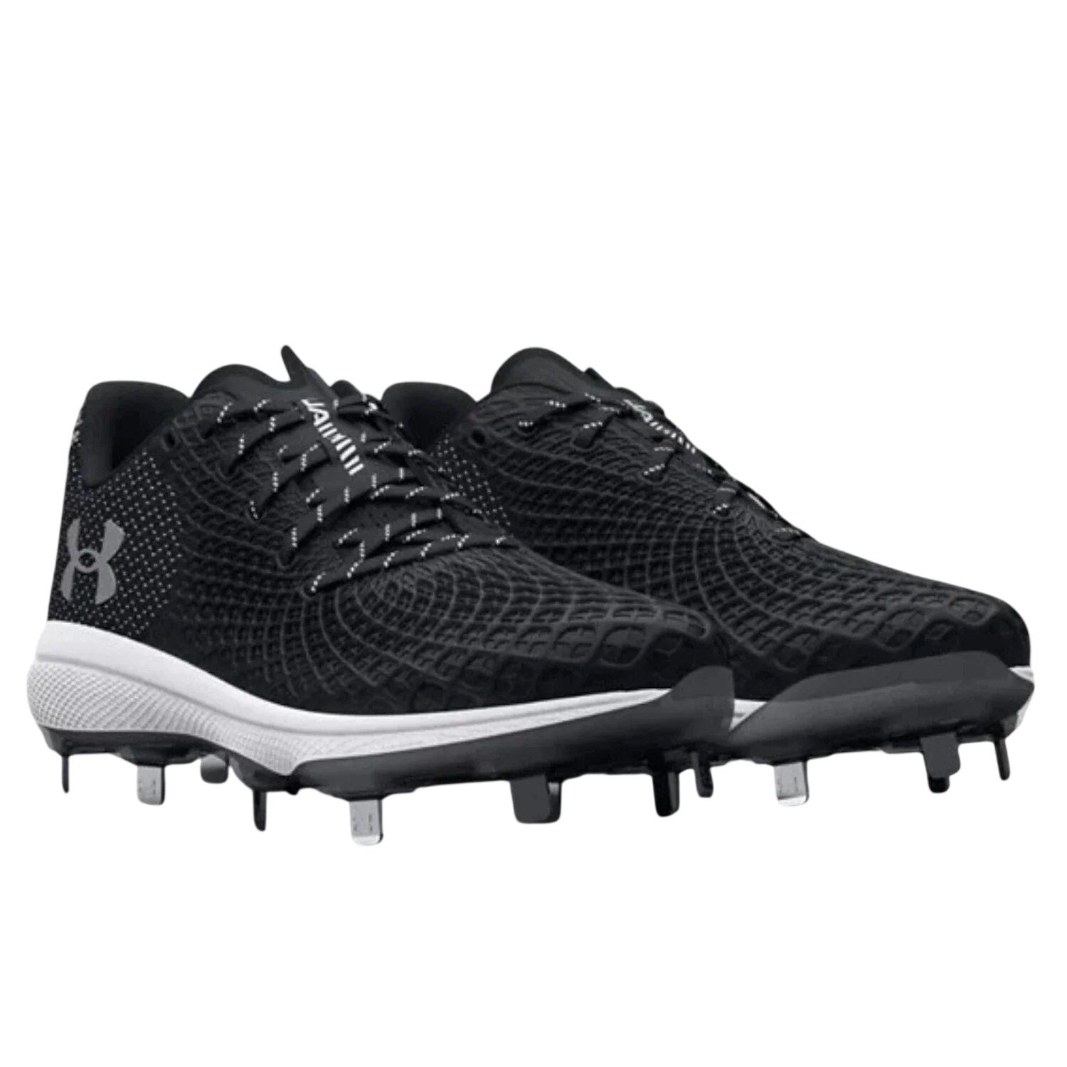 Under Armour Womens Glyde 2.0 Metal Softball Cleats US 7.5 Black Silver NWOB