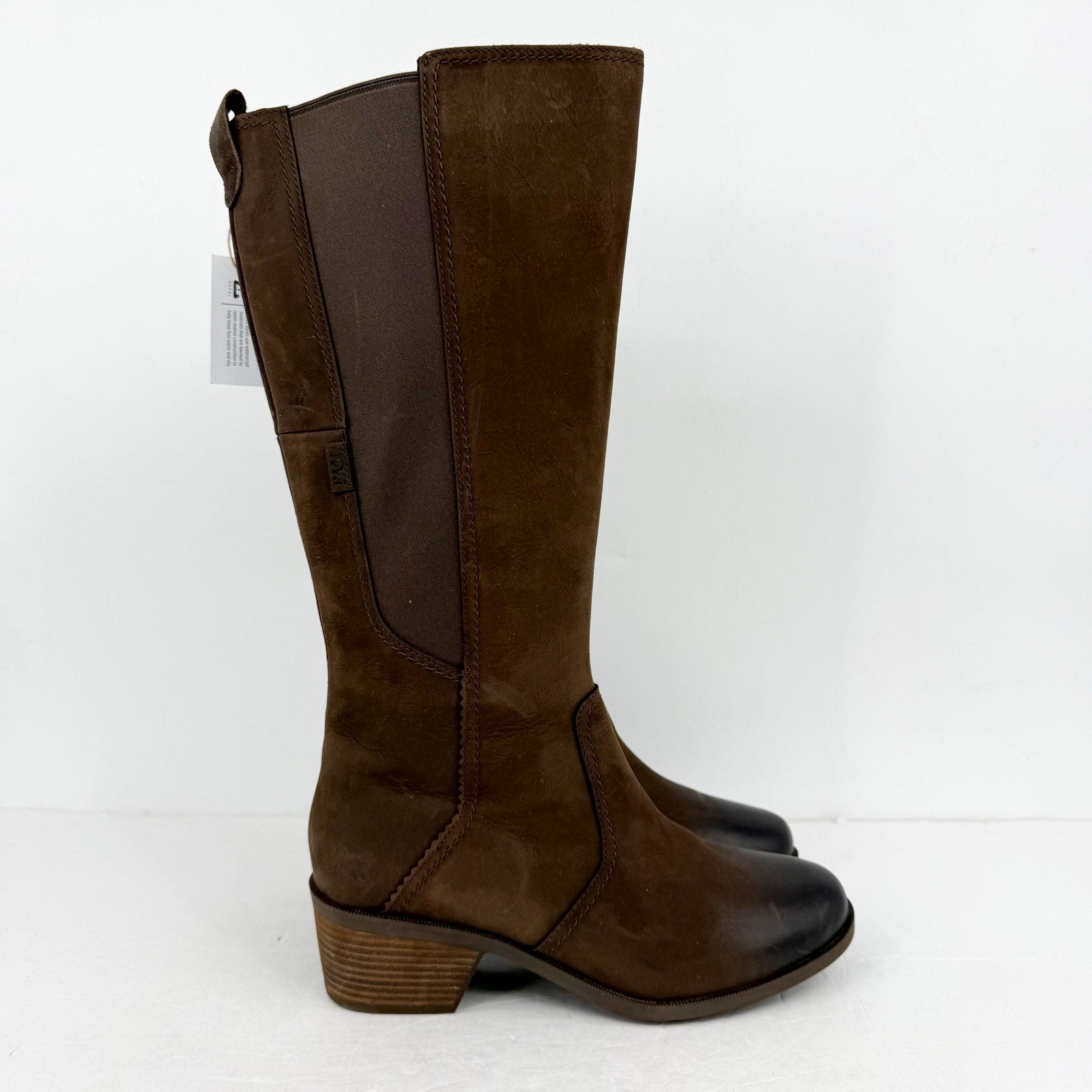 TEVA Womens Anaya Knee High Boots US 11 EU 42 Brown Leather NWOB