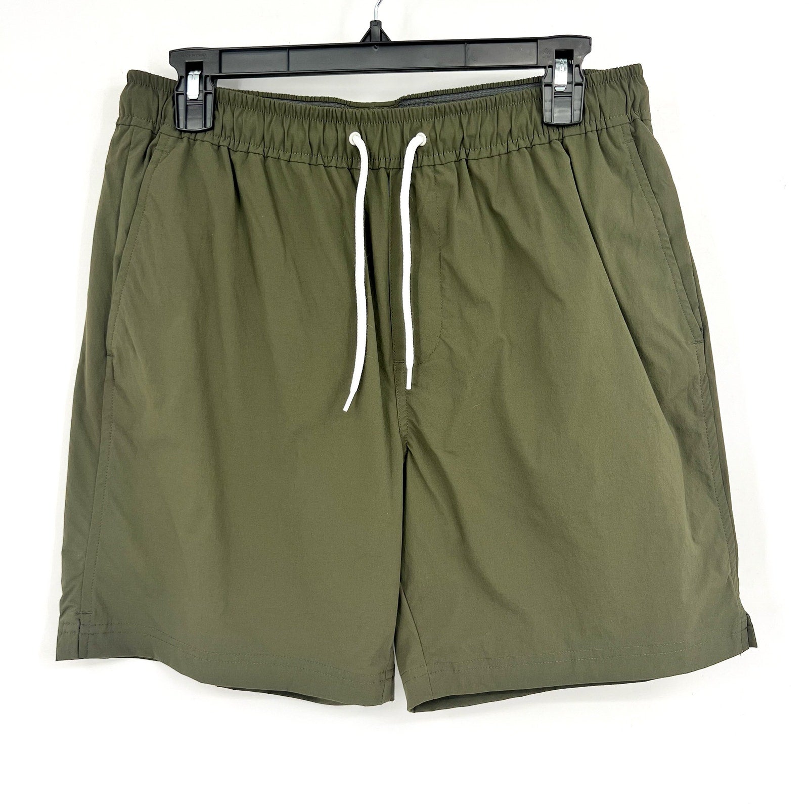 EVERLANE Men's The ReNew Swim Short Medium Dark Forest Drawstring NWOT