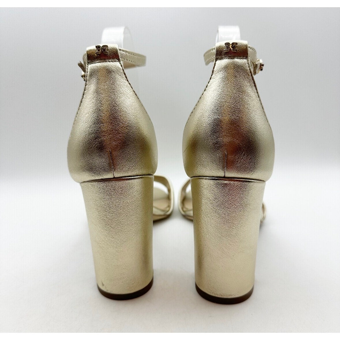 Sam Edelman Womens Robyn Heeled Sandals Size 11 M EU 42 Gold Patent Leather NWOB