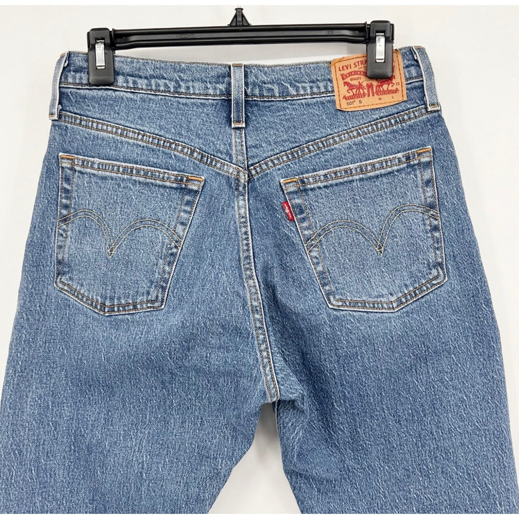 LEVI'S Women's 501 Skinny Jeans 27x28 Size 4 Blue Medium Indigo Worn In NWOT 295