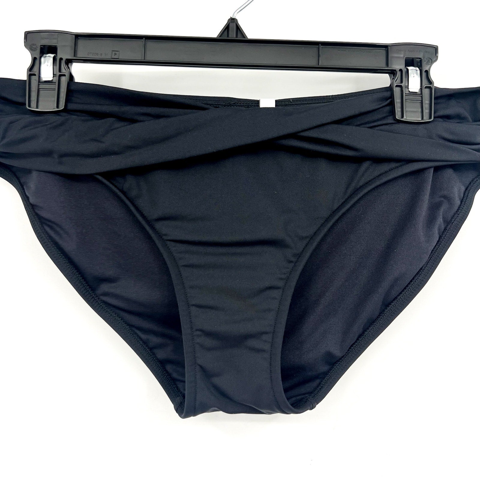 SEAFOLLY Women's Twist Band Hipster Bikini Bottom Size 12 Black NWT