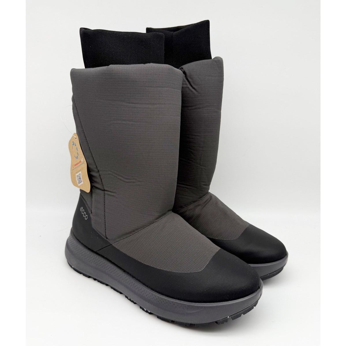 ECCO Sport Womens Solice Arctic Snow Boots EU 39 US 8.5 Grey Waterproof NWOB