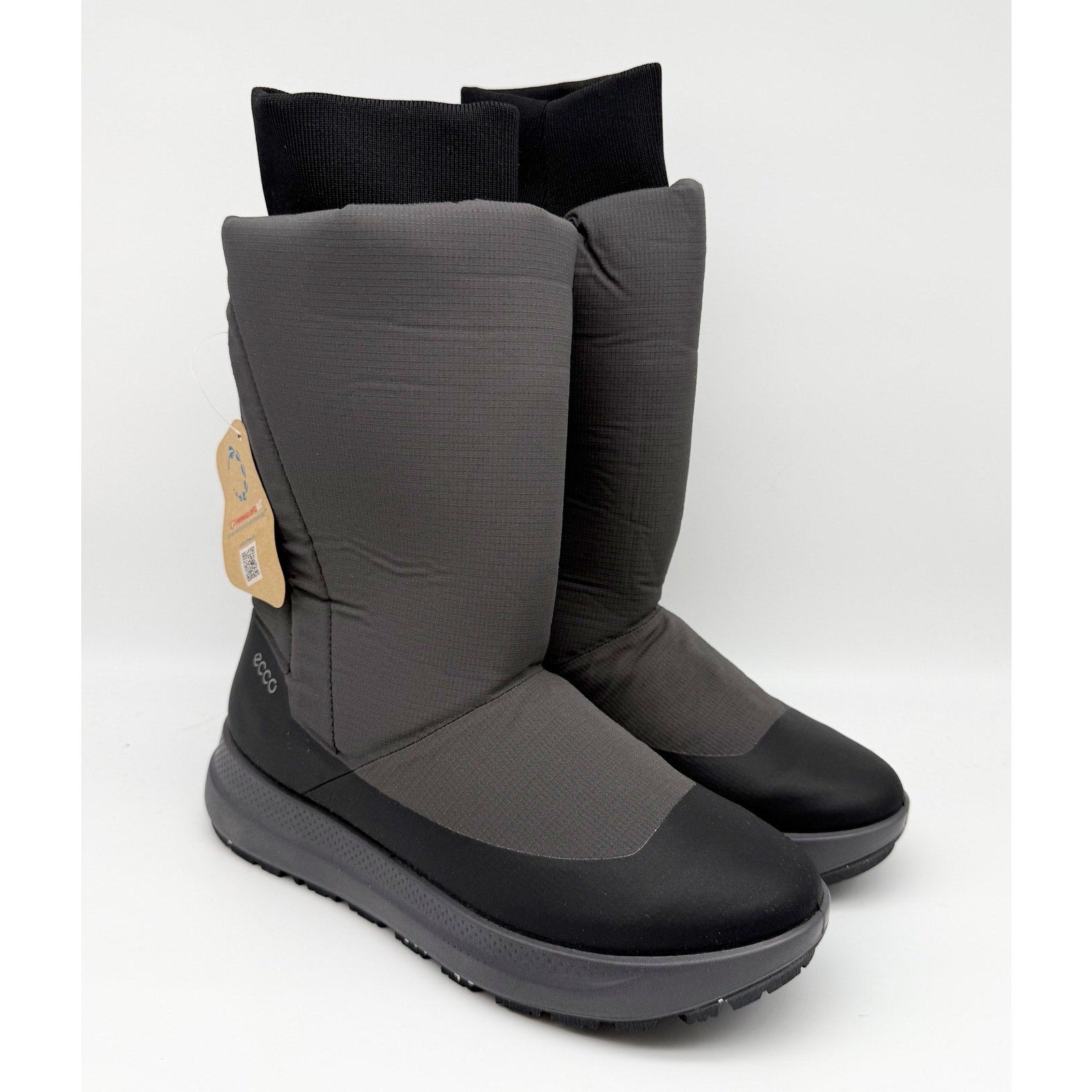 ECCO Sport Womens Solice Arctic Snow Boots EU 39 US 8.5 Grey Waterproof NWOB