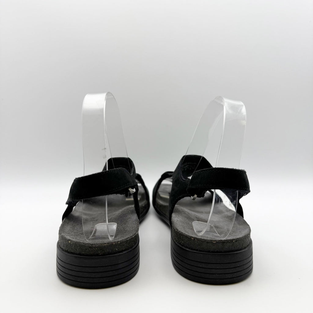 Munro Womens Meghan Asymmetric Slingback Sandal US 9 Super Slim Black NWOB