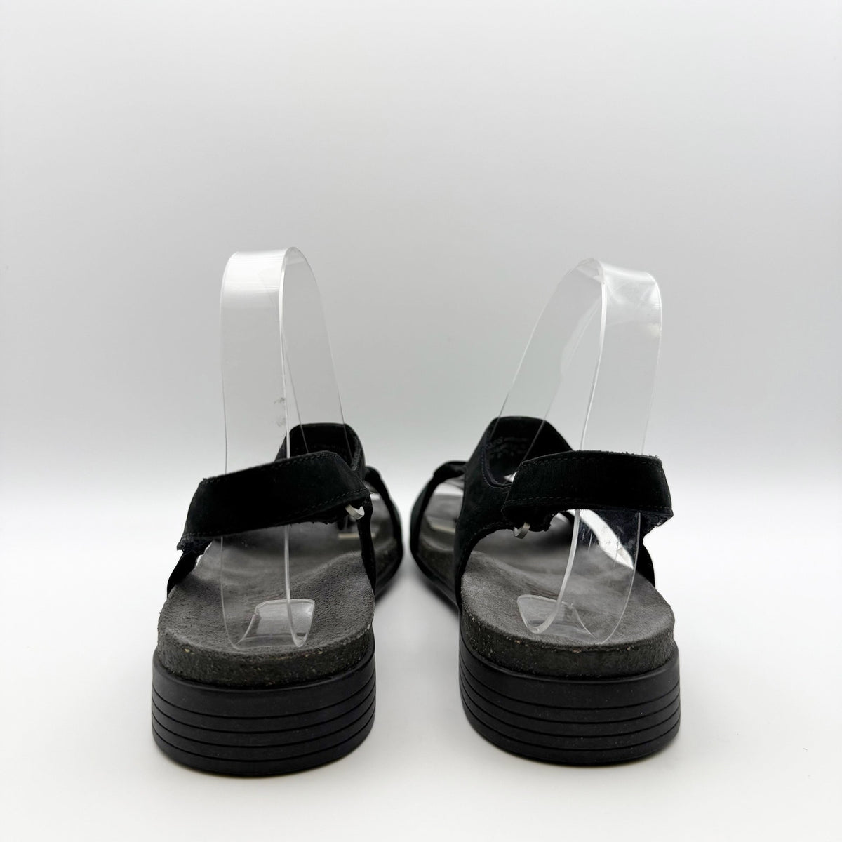 Munro Womens Meghan Asymmetric Slingback Sandals Size 9 SS Super Slim Black NWOB