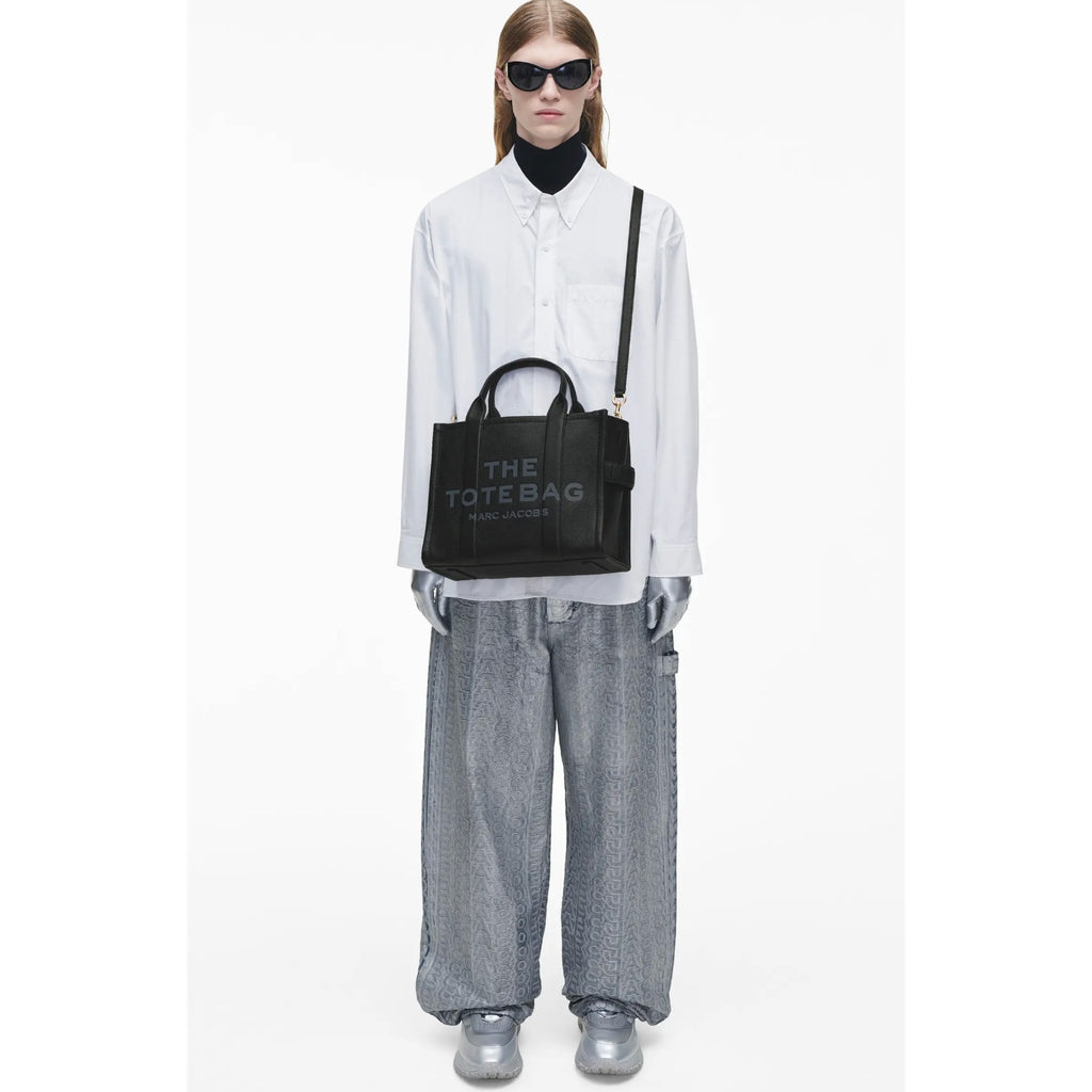 MARC JACOBS The Leather Medium "The Tote Bag" Black Zipper Top H004L01PF21 NWT
