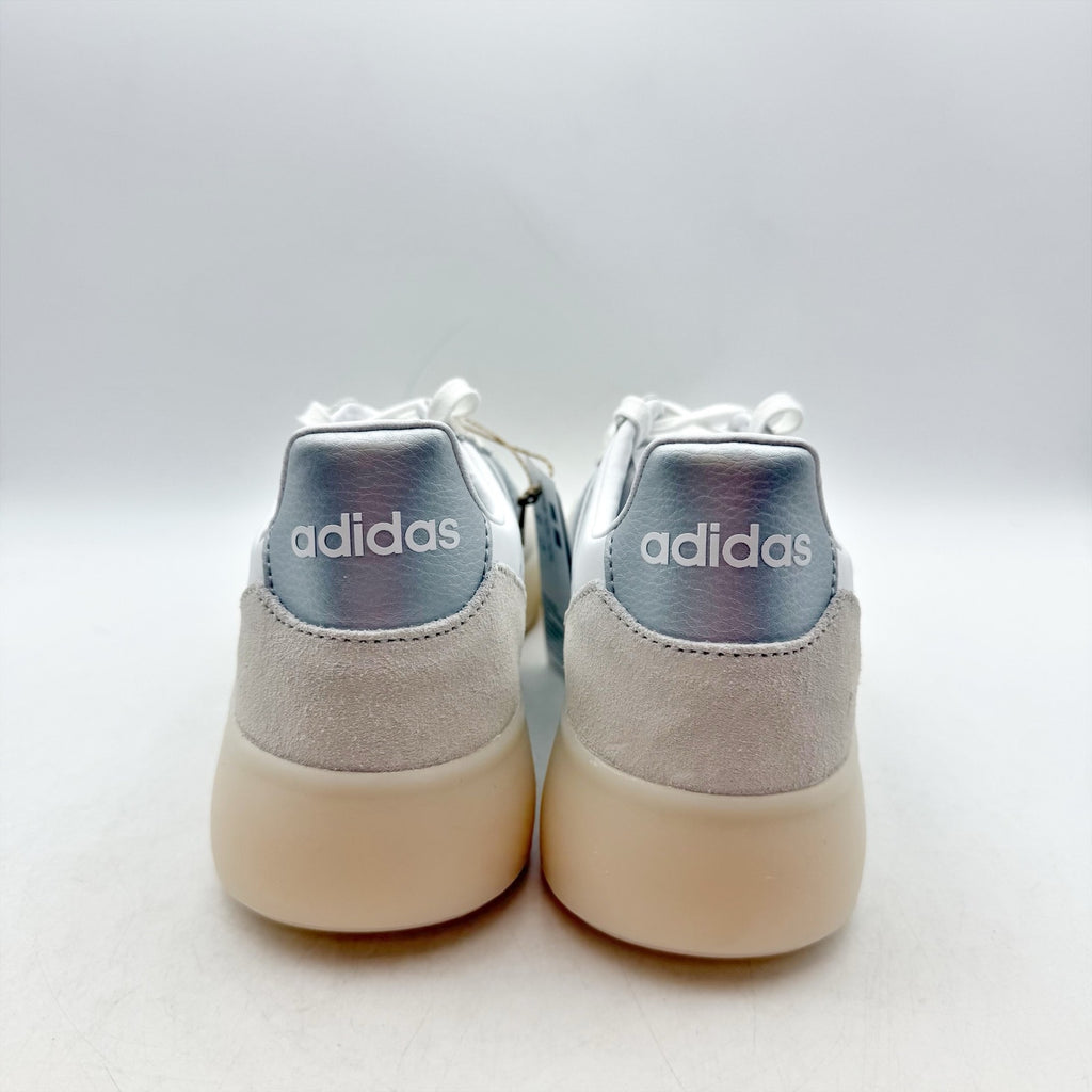 Adidas Womens Barreda Decode Casual Sneakers SIZE 11 White Silver Suede NIB