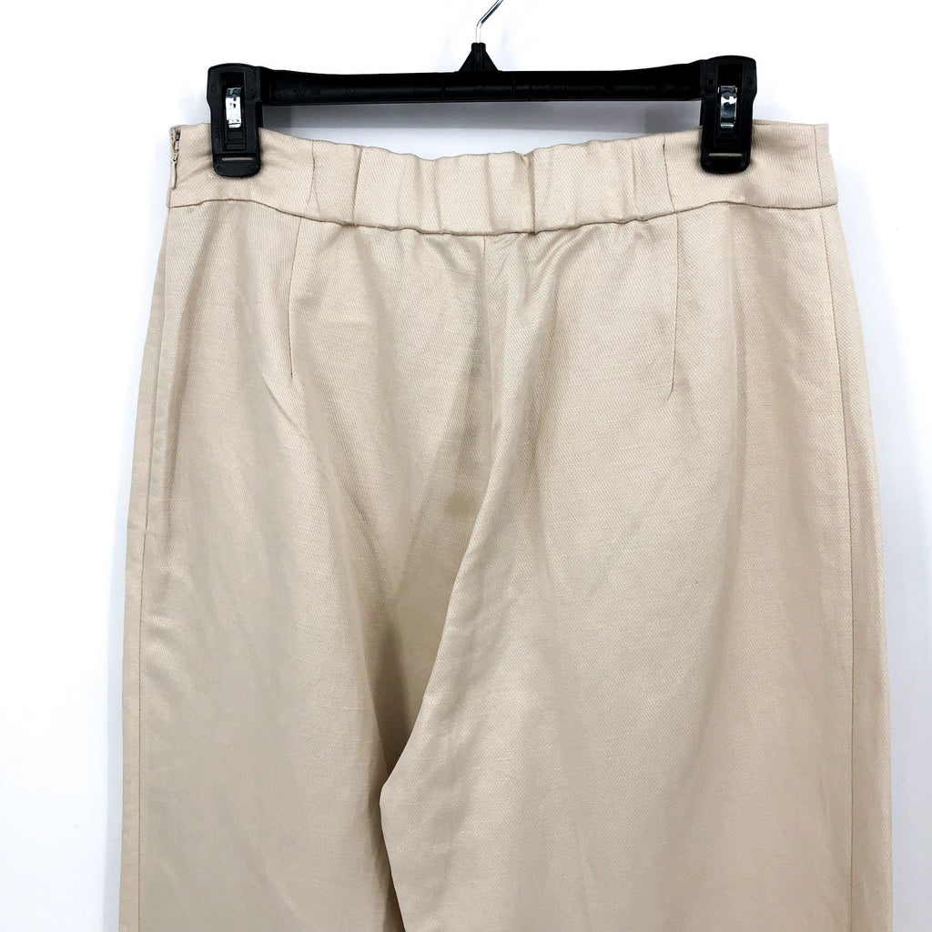 & Other Stories Women's Wide Leg Pants Size 8 Light Beige Linen Blend NWT
