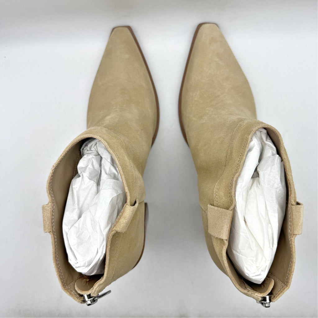 Vince Camuto Womens Wellinda Ankle Bootie Size 11 Tan Suede Heel Ankle Boot NWOB