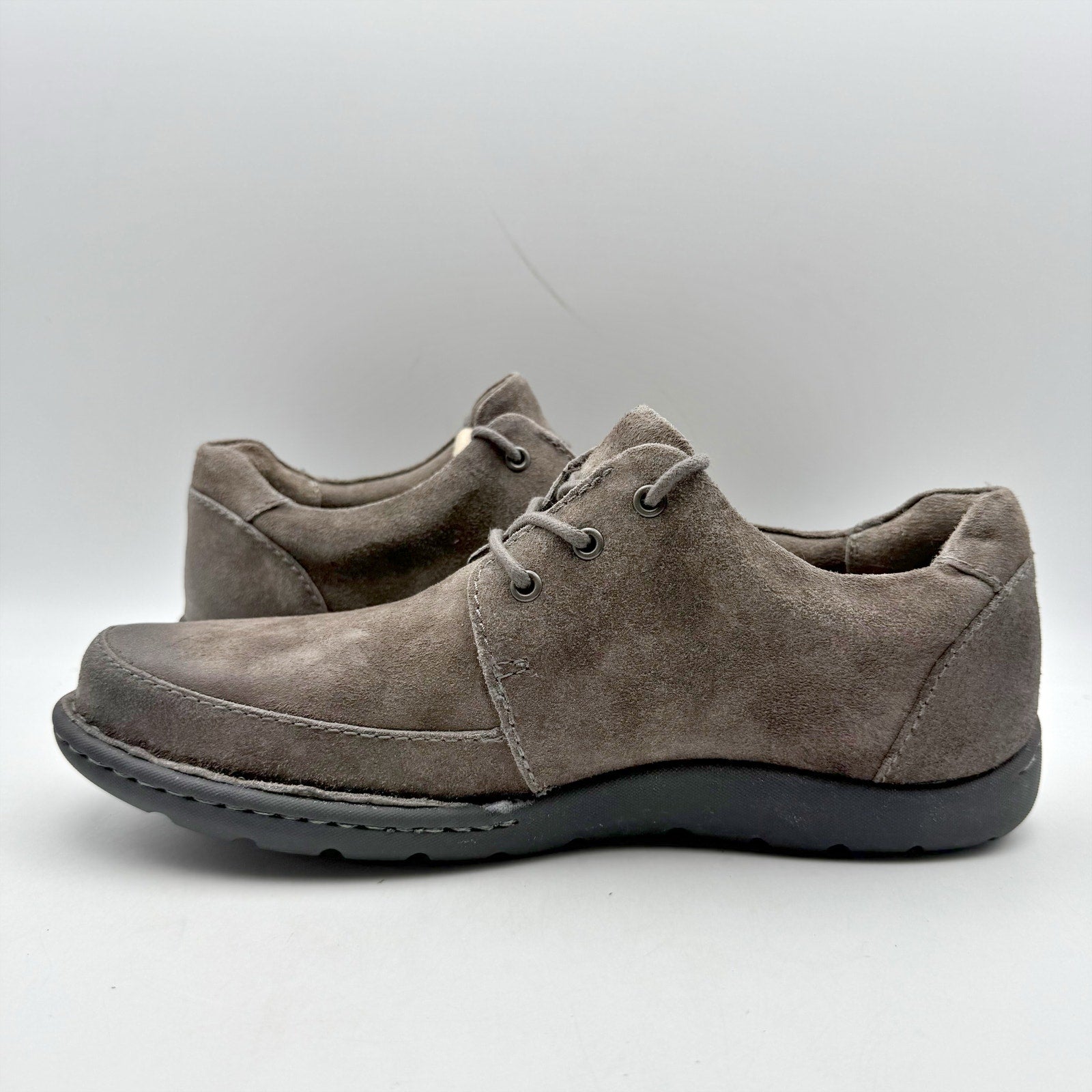 Born Mens Nigel 3-Eye Shoes US 8 M EU 41 Grey Distressed Leather NIB