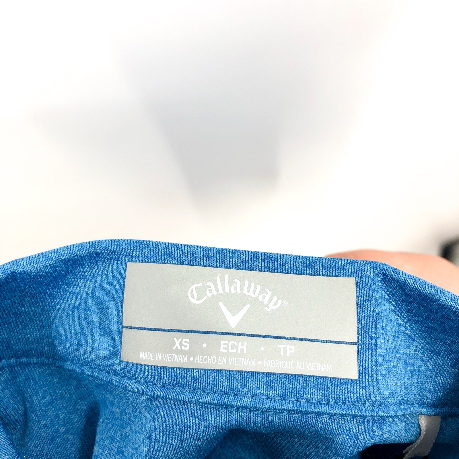 Callaway Womens Golf Polo Shirt XS Blue Heather Quarter Zip Short Sleeve NWT