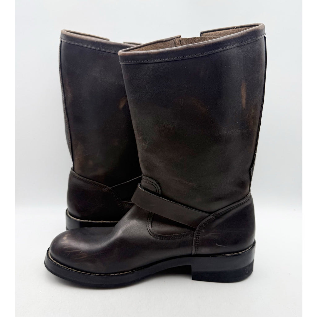 RE/DONE Womens Vintage Engineer Mid Calf Boots EU 40 US 10 Black Leather NWOB