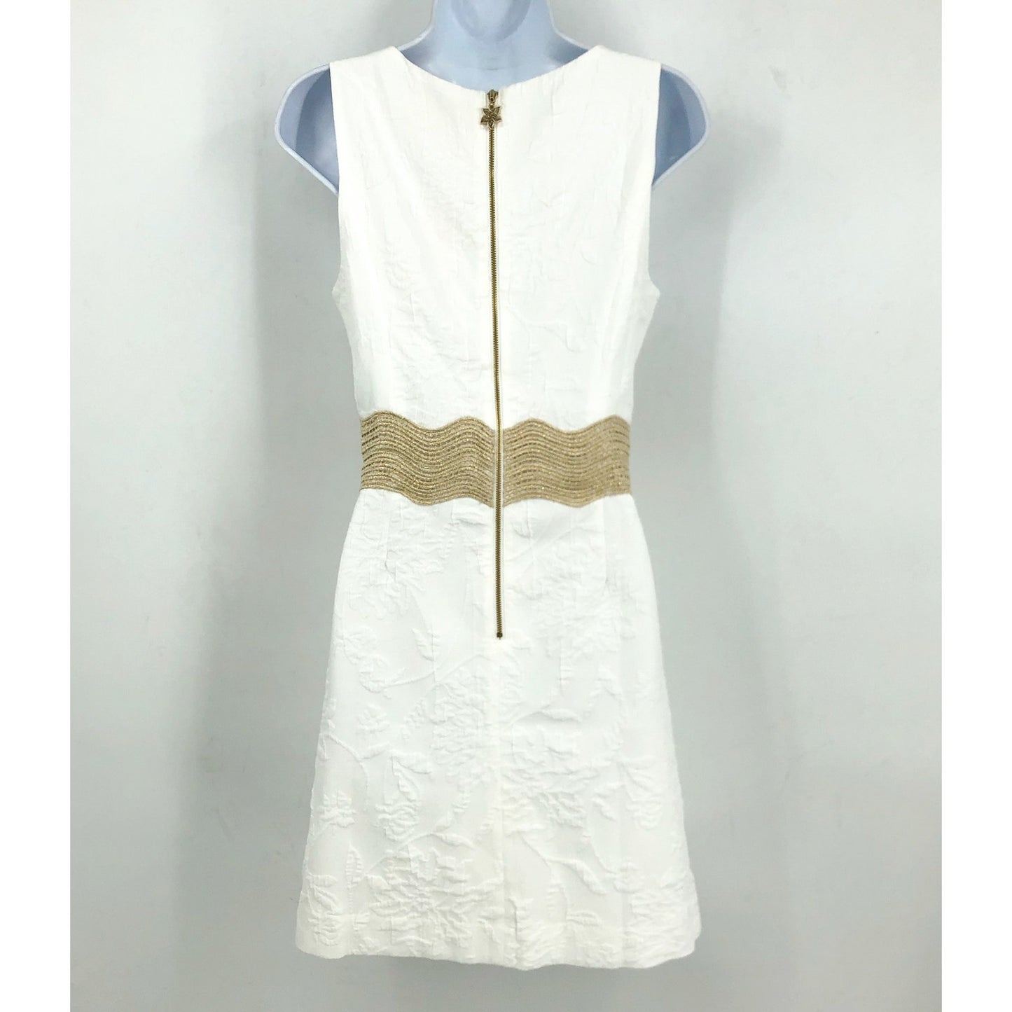 LILLY PULITZER Siarra Dress Size 4 White Caliente Pucker Jacquard Sleeveless NWT