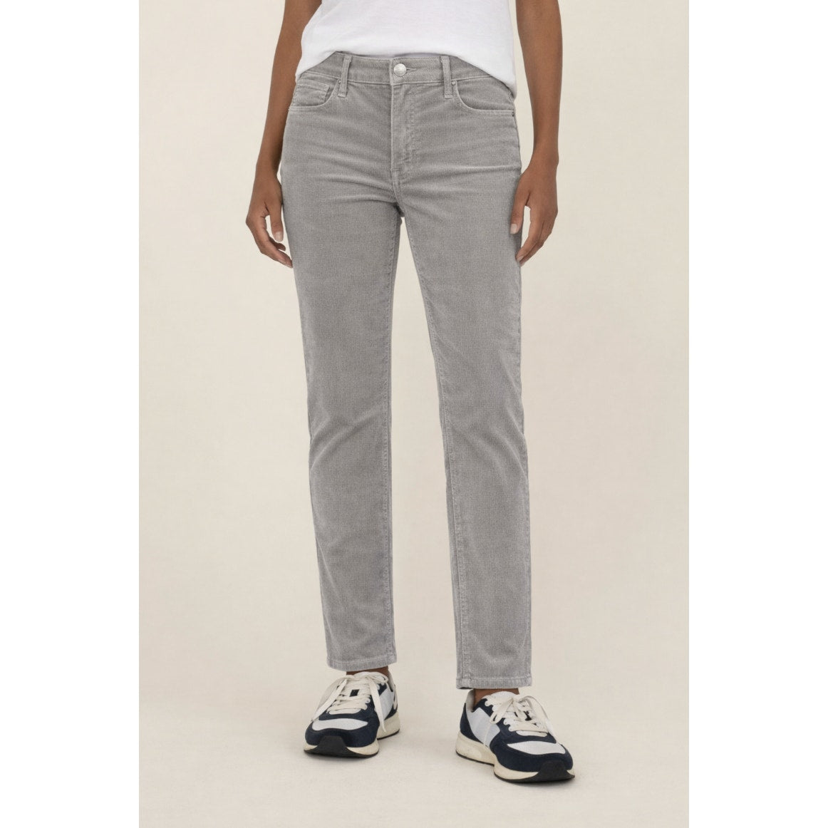 KUT FROM THE KLOTH Rachael Mom Corduroy Jeans Size 18 Grey High-rise Fab Ab NWOT