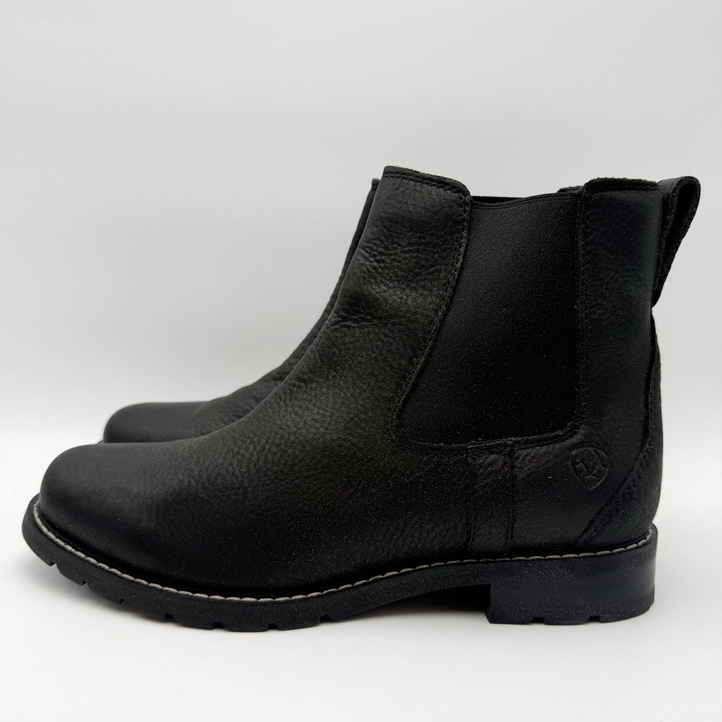 Ariat Womens Wexford Chelsea Boots Size 8.5 B Black Leather Waterproof NWOB