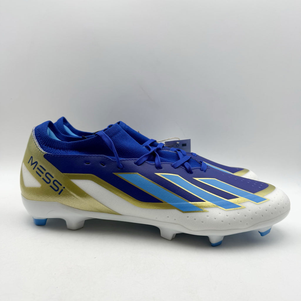 Adidas Men X Crazyfast League FG Messi Soccer Cleats US 11 Blue Gold NWOB