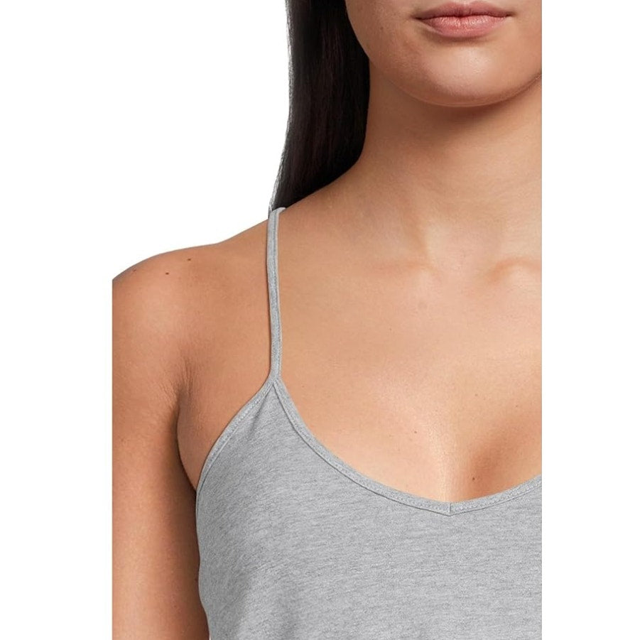 SKIN ORGANIC Womens Essential Camisole Tank Small Medium Heather Grey V Neck NWT