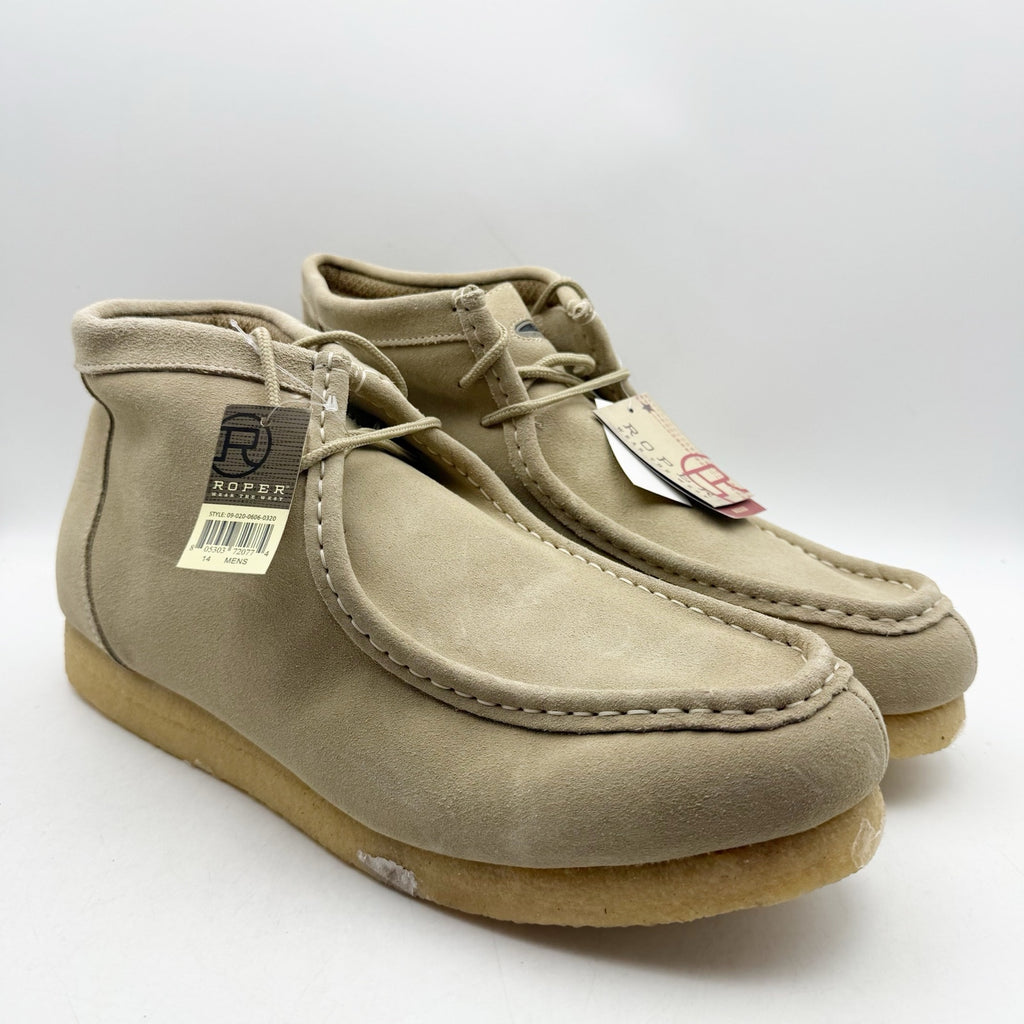 Roper Mens Gum Sticker Chukka Ankle Boots Size 14 EU 47.5 Tan Taupe Suede NWT