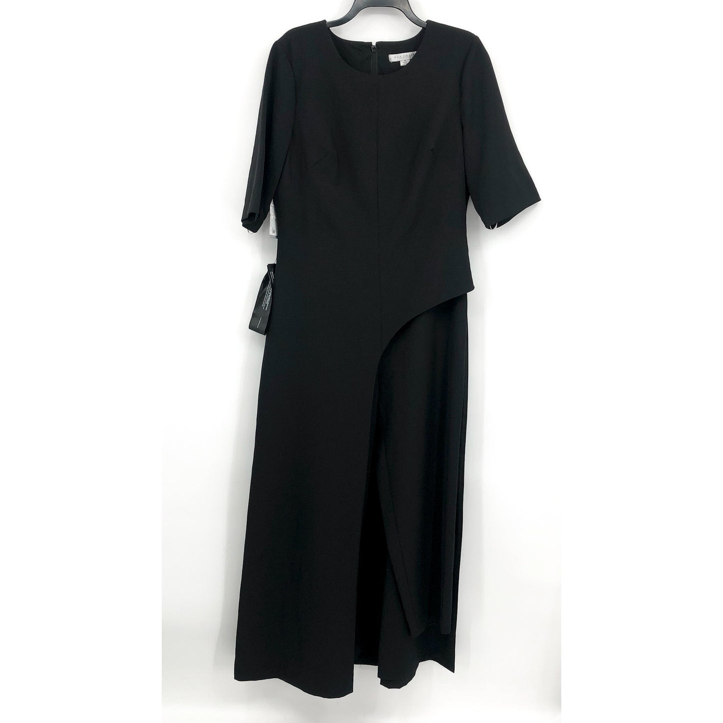 KAY UNGER Women's Davina Maxi Walk Thru Jumpsuit Size 16 Black Formal NWT
