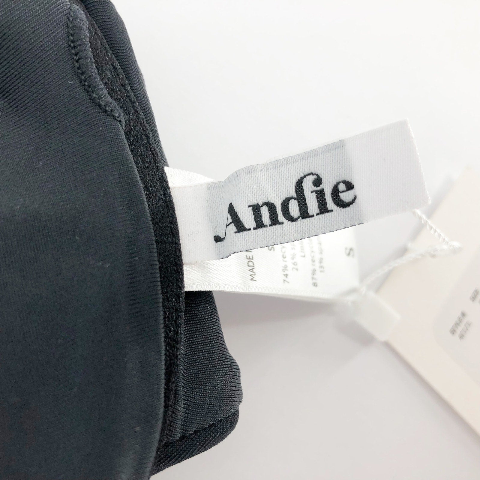 ANDIE SWIM Women's The Sicily Bikini Top Small Black Underwired Stretch Swim NWT