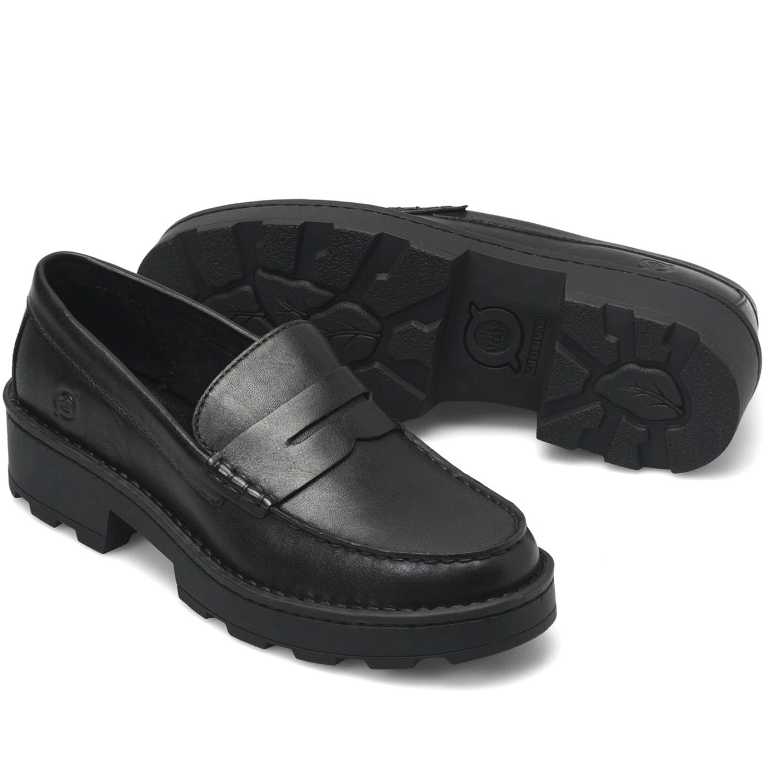 Born Womens Carrera Loafers Size 11 M EU 41-42 Black Leather Slip On NIB