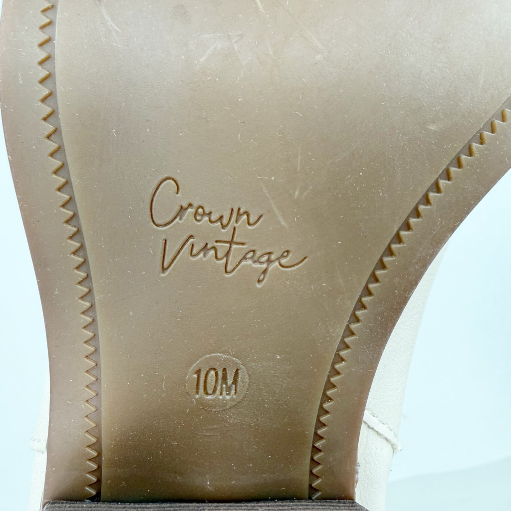 Crown Vintage Womens Sury Cowboy Boots Size 10 M Off White NWOB